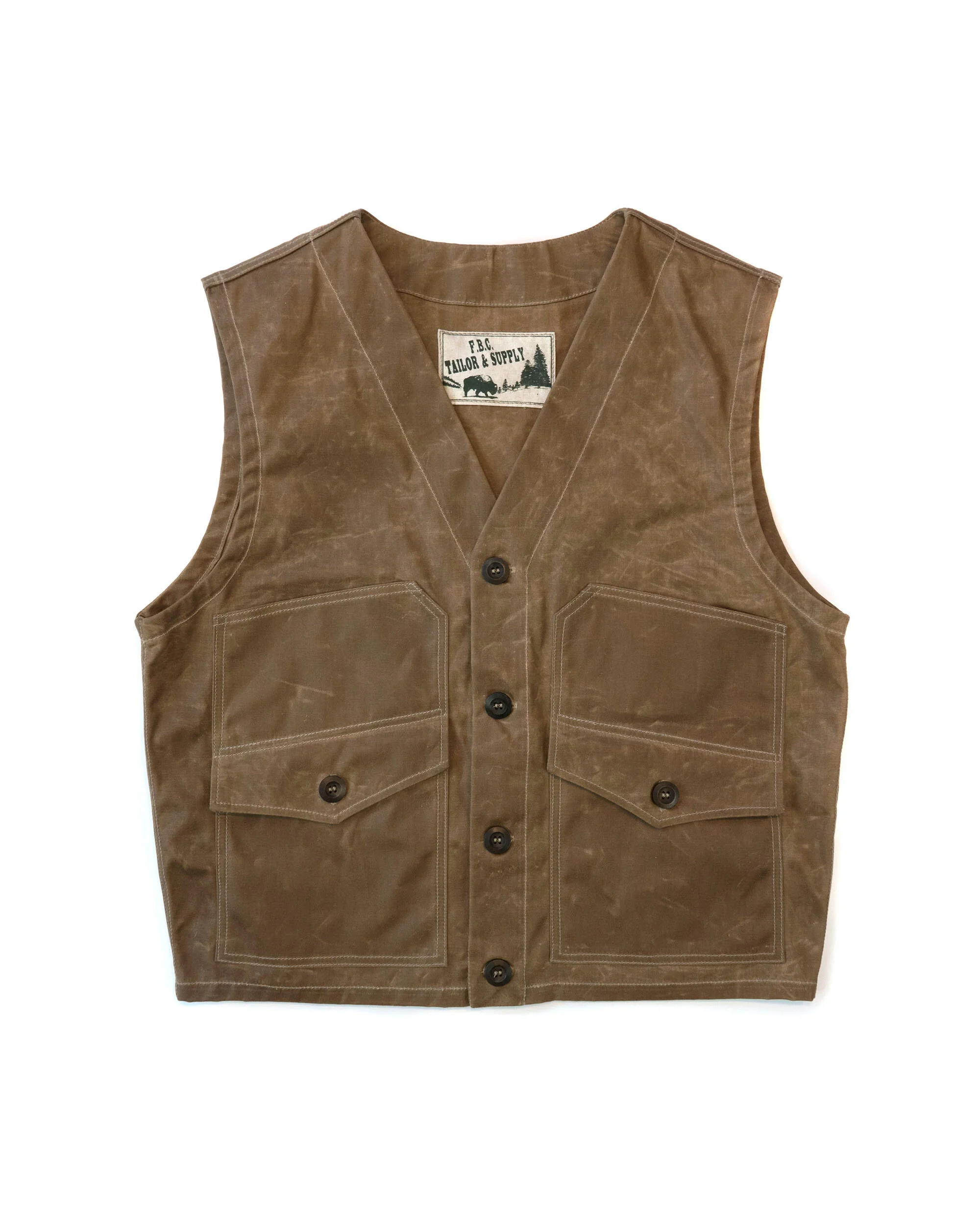 ダウンベスト Atelier Edition : 24FW / Padded Pin-tuck Vest (2colors) FBC TAILOR & SUPPLY OUTDOOR WAXED VEST — FBC TAILOR & SUPPLY